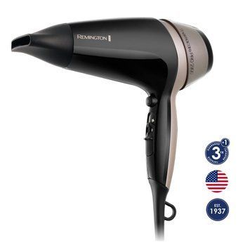 Фен Remington Thermacare Pro, 2100Вт, 3 режими, дифузор,турмалінова іоніз-я, хол. обдув, чорно-коричневий D5715 фото