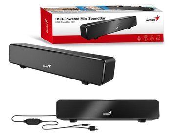 Акустична система Genius SOUNDBAR 100, 1.0, USB-А, mini-jack, чорний 31730024400 фото