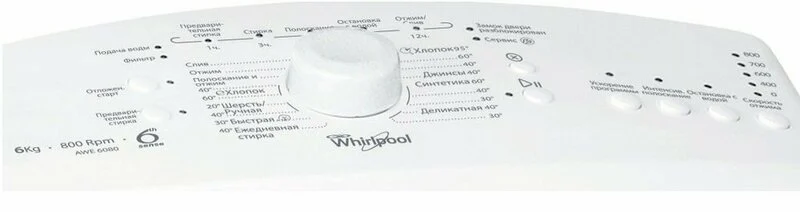 Пральна машина вертикальна Whirlpool AWE6080UA, 6кг, 800 об/хв, 60см, білий AWE6080UA фото