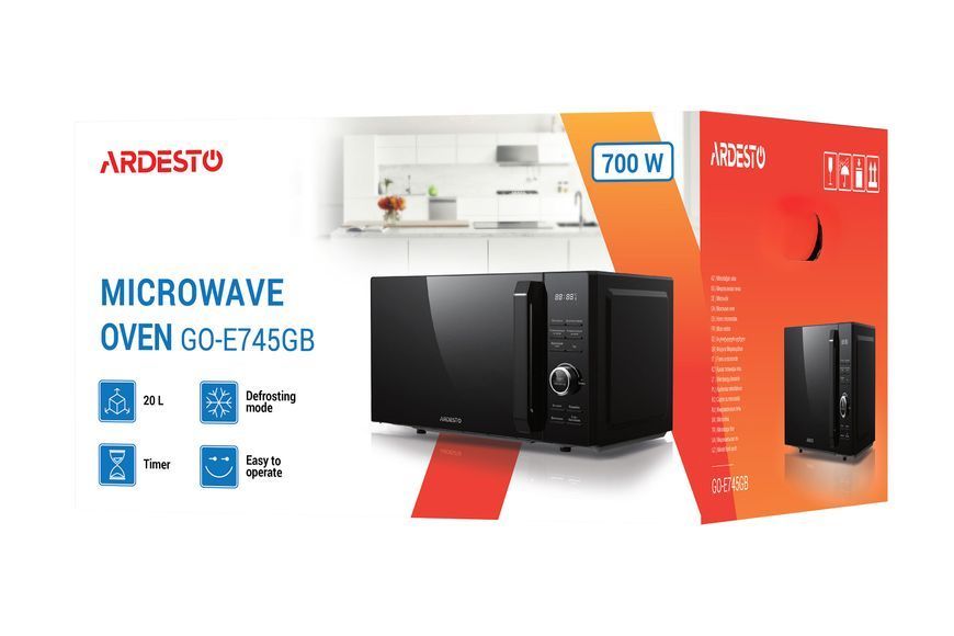 Мікрохвильова піч ARDESTO GO-E745GB, 700 Вт, 20л GO-E745GB фото