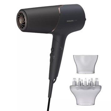 Фен Philips 5000 Series, 2300 Вт, 3 режими, дифузор, іоніз-я, хол. обдув, чорний BHD538/30 фото