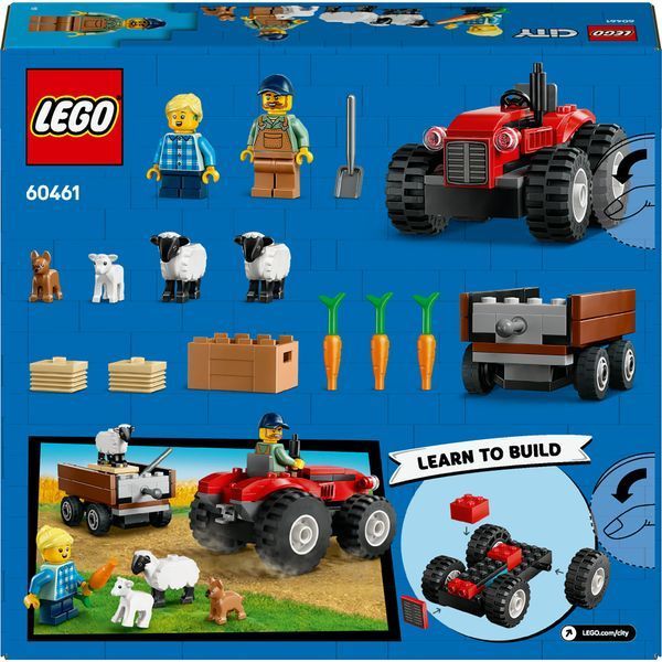 Конструктор LEGO City Червоний фермерський трактор із причепом і вівцями (60461) 60461 фото