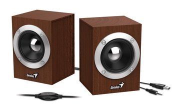 Акустична система Genius SP-HF280, 2.0, USB-А, mini-jack, дерево 31730028400 фото