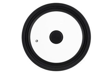 Кришка універсальна Ardesto Black Mars, Smart, 24х26х28см, термостійке скло, силікон AR2428UL фото