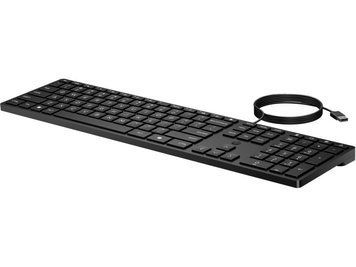 Клавіатура мембранна HP 320K, 109key, USB-A, EN/UK, чорний 9SR37UT фото