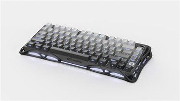 Клавіатура механічна GravaStar Mercury K1 80keys, GravaStar x Kailh Cheery Pink, EN/UKR, BT/WL/USB, чорний GSK1_GBLK фото