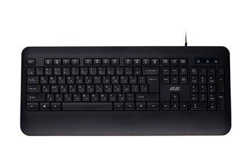 Клавіатура мембранна 2E KS109 104key, USB-A, EN/UK/RU, чорний 2E-KS109UB фото