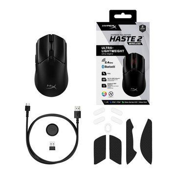 Миша HyperX Pulsefire Haste 2, RGB, USB-A/WL/BT, чорний 6N0B0AA фото