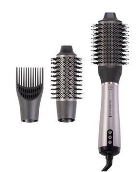 Фен-щітка Remington ProLuxe You Adaptive, 1000Вт, 3 режими, іонізація, хол. обдув, кераміка, сірий AS9880 фото