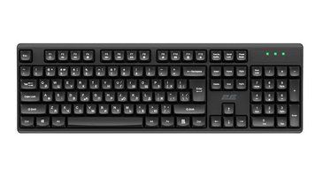 Клавіатура мембранна 2E KS131 104key, USB-A, EN/UK, чорний 2E-KS131UB_UA фото