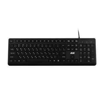 Клавіатура мембранна 2E KS405 104key, USB-A, EN/UK, чорний 2E-KS405UBK_UA фото