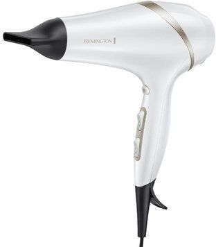 Фен Remington HydraLuxe, 2300Вт, 3 режими, дифузор, іоніз-я, хол. обдув, білий AC8901 фото