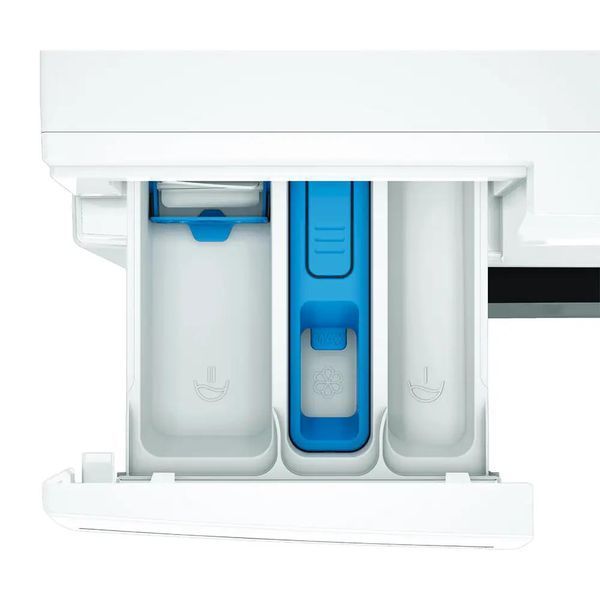 Пральна машина фронтальна Whirlpool WAM712WBUA, 7 кг, 1200, A+++, 49.6см, дисплей, пара, інвертор, люк чорний, білий WAM712WBUA фото