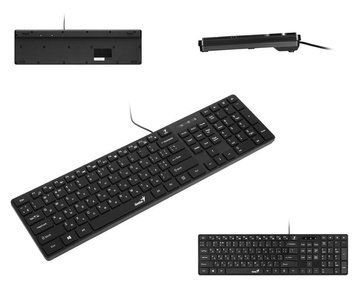 Клавіатура мембранна Genius SlimStar-126, 109key, USB-A, EN/UKR/RU, чорний 31310017407 фото