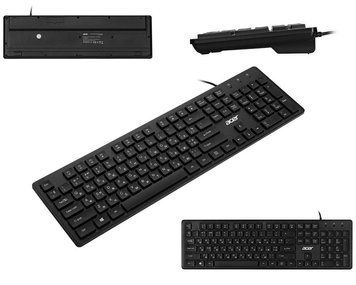 Клавіатура мембранна Acer OKW020, 104key ,USB-A, EN/UKR/RU,чорний ZL.KBDEE.013 фото