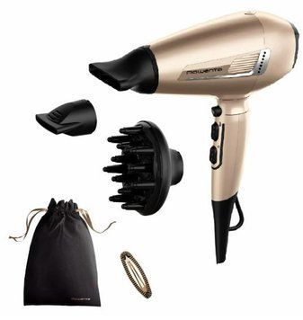 Фен Rowenta Pro Expert Tresor Collection, 2200Вт, 3 режими, іоніз-я, дифузор, 2 концентратора, хол. обдув, чохол, заколка, бронзовий CV8861F0 фото