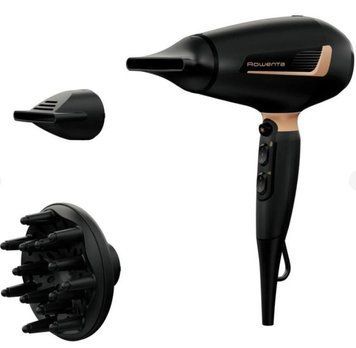Фен Rowenta Pro Expert, 2200Вт, 3 режими, іоніз-я, дифузор, 2 концентратора, хол. обдув, чорний CV8840F0 фото