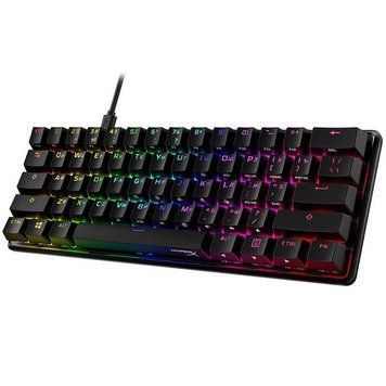 Клавіатура механічна HyperX Alloy Origins 60 61key, Red, USB-A, EN/RU, RGB, чорний 4P5N0AA фото