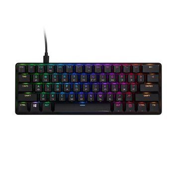 Клавіатура механічна HyperX Alloy Origins 60 61key, Red, USB-A, EN/UA, RGB, чорний 4P5N4AA фото