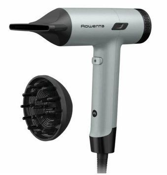 Фен Rowenta Tiny, 1600Вт, 3 режими, дифузор, іоніз-я, хол. обдув, зелено-чорний HY7120E0 фото