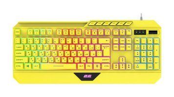 Клавіатура мембранна 2E GAMING KG315 110key, USB-A, EN/UA, RGB, жовтий 2E-KG315UYW фото