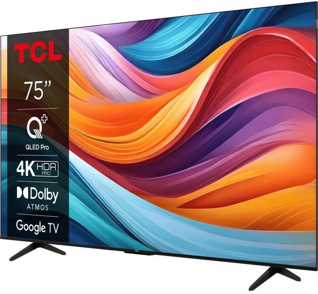 Телевізор 75" TCL 75T7B QLED 4K 60Hz Smart Google TV Titan 75T7B фото