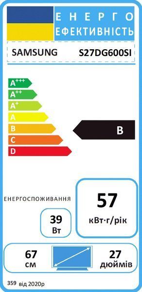 Монітор 27" Samsung G60SD (LS27DG600SIXCI) OLED, 2560x1440, 360Hz, 0.3ms. Premium Pro LS27DG600SIXCI фото