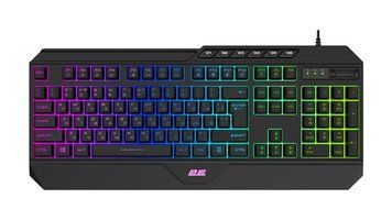 Клавіатура мембранна 2E GAMING KG315 110key, USB-A, EN/UA, RGB, чорний 2E-KG315UBK фото