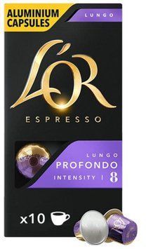 Кава L`OR капсули Lungo Profondo, 100% арабіка, 10шт, Nespresso 8711000360569 фото