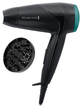 Фен Remington дорожній On The Go, 2000Вт, 2 режими, складна ручка, чорний D1500 фото