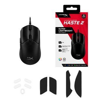 Миша HyperX Pulsefire Haste 2, RGB, USB-A, USB, чорний 6N0A7AA фото
